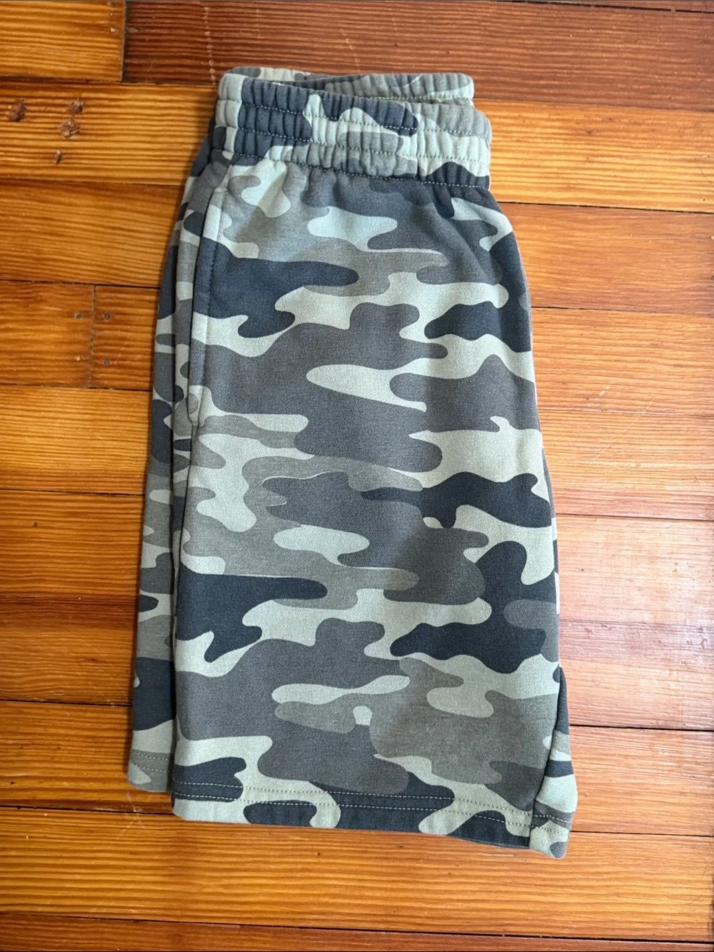 Champion Kids Camo Shorts in Olive and Dark Green